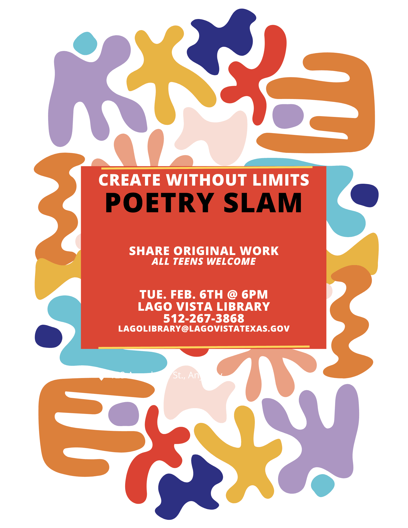 text only about a poetry event