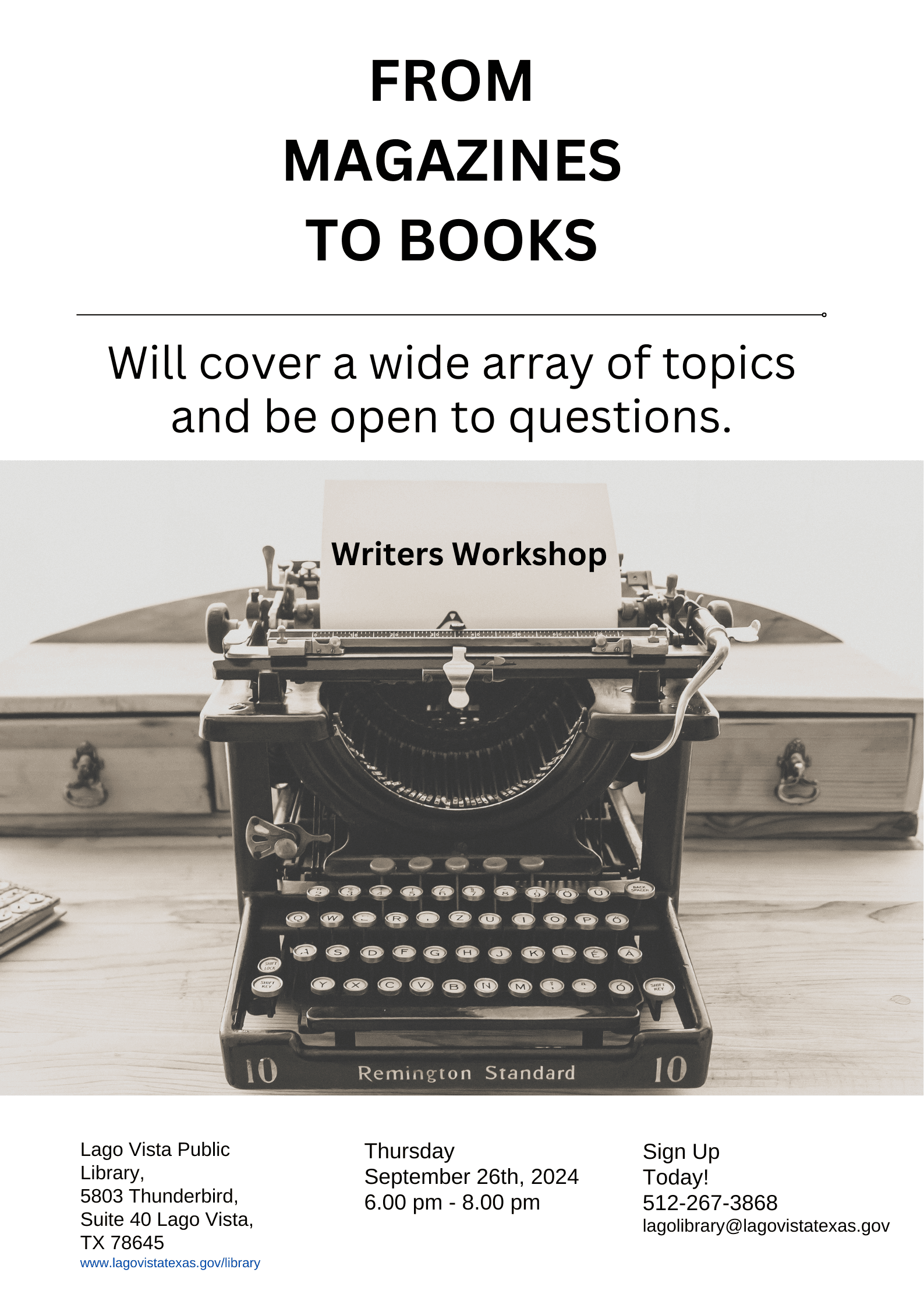 Writers Workshop 9/26/24