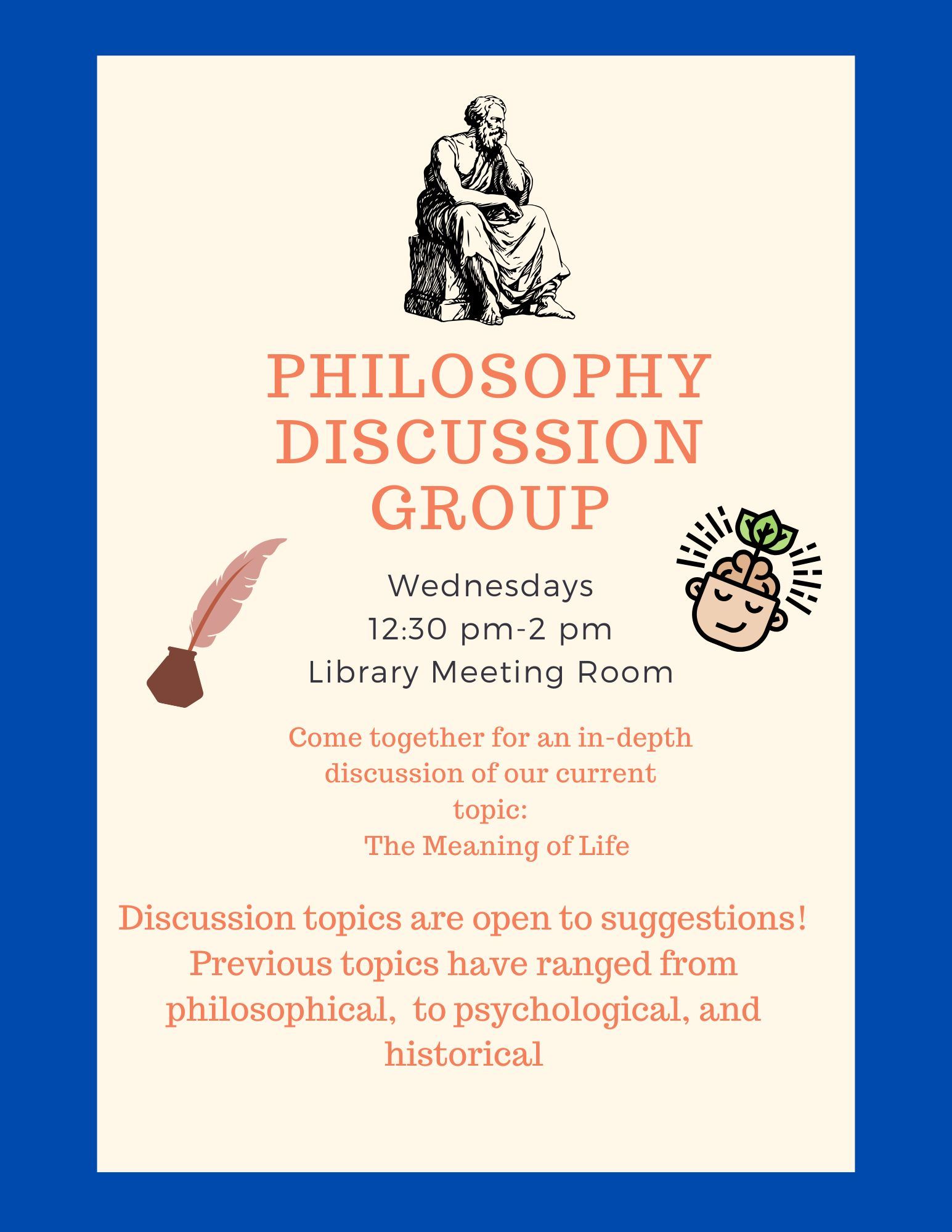Philosophy Discussion Group Flyer