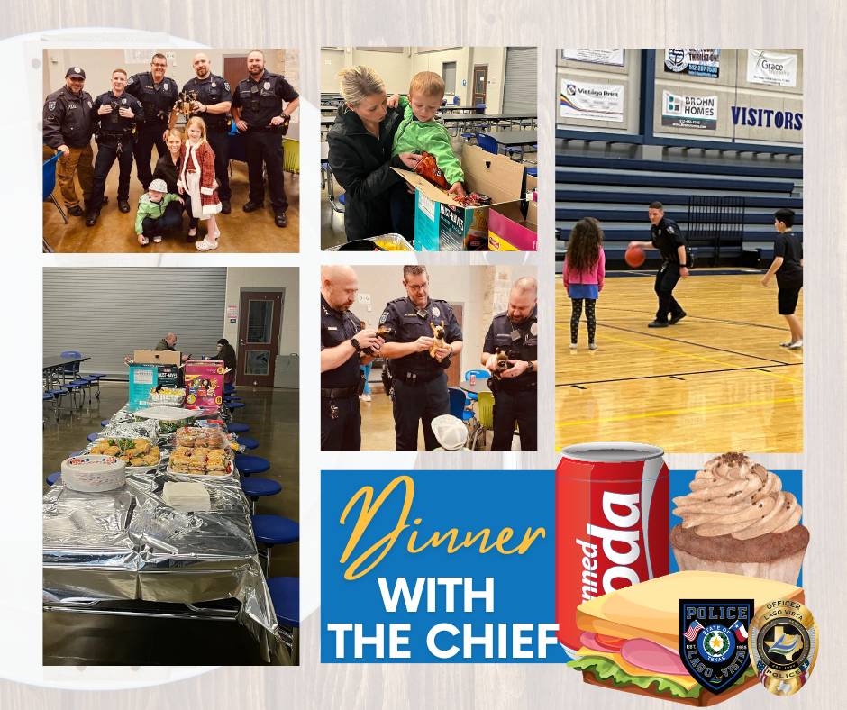 Dinner with Chief photograph collage